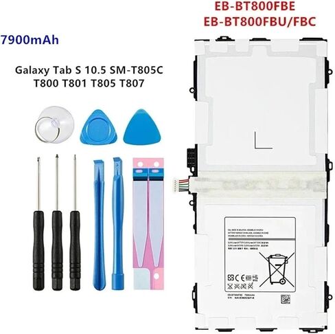 بطارية EB-BT800FBE EB-BT800FBU/FBC لجهاز Tab S 10.5 SM-T805C/T800/T801/T805/T807 مع الأدوات in Kuwait