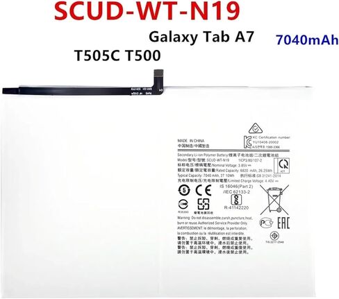 بطارية بديلة SCUD-WT-N19 بقدرة 7040 مللي أمبير في الساعة لجهاز Tab A7 T505C T500 مع الأدوات in Kuwait