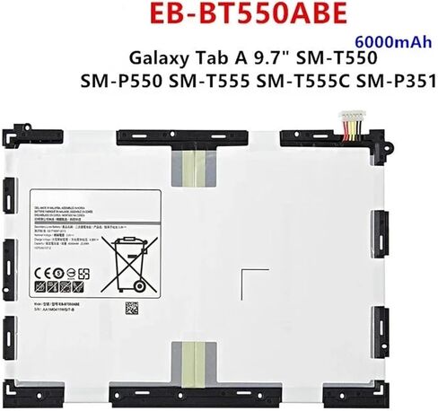 بطارية EB-BT550ABE بقدرة 6000 مللي أمبير في الساعة لجهاز Tab A 9.7 بوصة SM-T550 SM-P550 SM-T555 SM-T555C SM-P351 مع أدوات in Kuwait