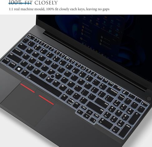 غطاء لوحة المفاتيح لجهاز 2026 16 بوصة Lenovo ThinkPad T16 Gen 4/3/2/1، ThinkPad E16 Gen 1/2 16 بوصة، Thinkpad P16 P16v P16s Gen 2/1، Thinkpad L15 Gen 4/3 15.6 بوصة (لا يناسب Thinkpad L15 Gen 2/1) - أسود in Kuwait