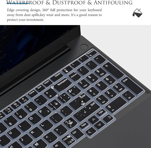 غطاء لوحة المفاتيح لجهاز 2026 16 بوصة Lenovo ThinkPad T16 Gen 4/3/2/1، ThinkPad E16 Gen 1/2 16 بوصة، Thinkpad P16 P16v P16s Gen 2/1، Thinkpad L15 Gen 4/3 15.6 بوصة (لا يناسب Thinkpad L15 Gen 2/1) - أسود in Kuwait