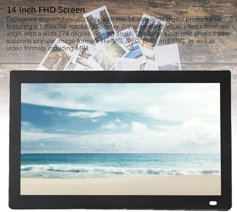 Yoidesu 14 Inch Digital Photo Frame, WiFi Digital Picture Frame with Remote Control 32GB Memory 178 Degree Viewing Angle, for Home Office Restaurant Wall Mountable (US Plug) in Kuwait