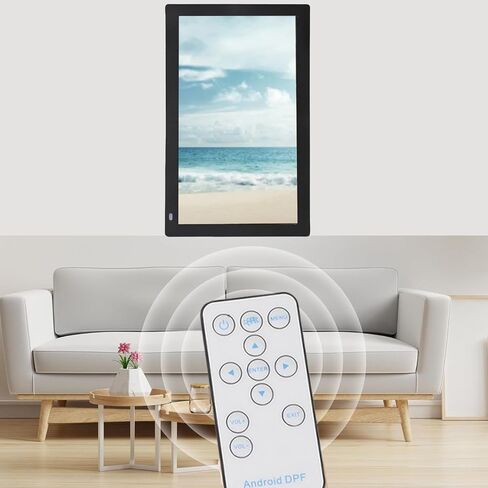 Yoidesu 14 Inch Digital Photo Frame, WiFi Digital Picture Frame with Remote Control 32GB Memory 178 Degree Viewing Angle, for Home Office Restaurant Wall Mountable (US Plug) in Kuwait
