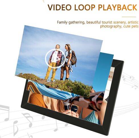 Yunseity 13.3 Inch Digital Picture Frame, WiFi Smart Photo Frame with 32GB Storage LCD Touchscreen Auto Rotate, for APP Home Office (US Plug) in Kuwait