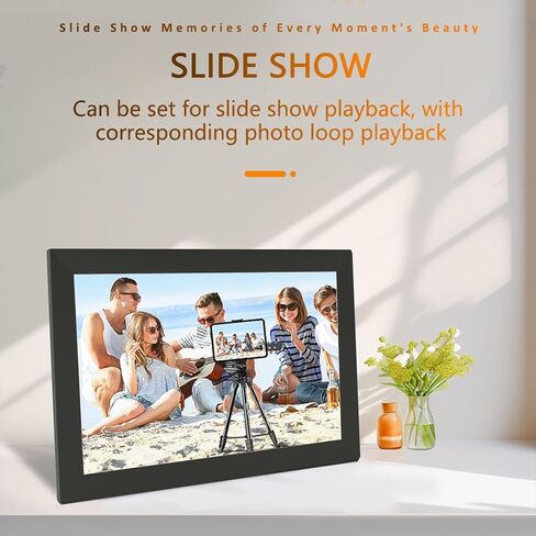 Yunseity 13.3 Inch Digital Picture Frame, WiFi Smart Photo Frame with 32GB Storage LCD Touchscreen Auto Rotate, for APP Home Office (US Plug) in Kuwait