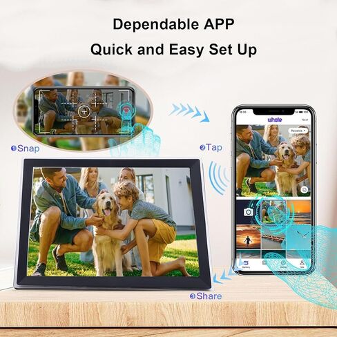 إطار صورة رقمي EBTOOLS مقاس 15 بوصة، واي فاي مع دقة 1024 × 768 عالية الدقة ودوران تلقائي وسعة تخزين 32 جيجابايت لتطبيق Uhale، ومشاركة الصور عبر شبكة USB PC لديكور المنزل والمكتب (الولايات المتحدة) in Kuwait