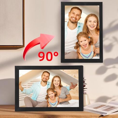 إطار صور رقمي EBTOOLS مقاس 16.7 بوصة، وإطار صور ذكي WiFi مع شاشة LCD عالية الدقة 1920x1080 ومساحة تخزين 32 جيجابايت، لمكتب منزلي 9.0 (الولايات المتحدة) in Kuwait
