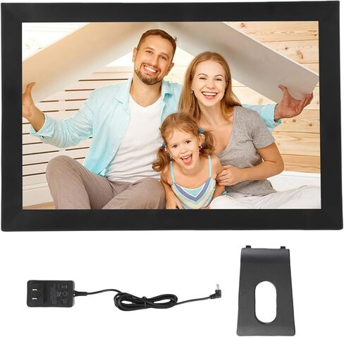 إطار صور رقمي EBTOOLS مقاس 16.7 بوصة، وإطار صور ذكي WiFi مع شاشة LCD عالية الدقة 1920x1080 ومساحة تخزين 32 جيجابايت، لمكتب منزلي 9.0 (الولايات المتحدة) in Kuwait
