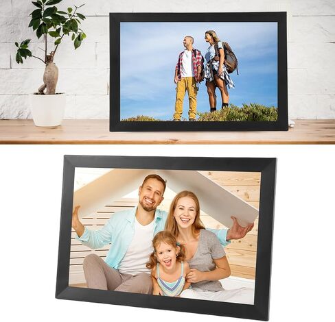 إطار صور رقمي EBTOOLS مقاس 16.7 بوصة، وإطار صور ذكي WiFi مع شاشة LCD عالية الدقة 1920x1080 ومساحة تخزين 32 جيجابايت، لمكتب منزلي 9.0 (الولايات المتحدة) in Kuwait