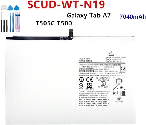SCUD-WT-N19 7040mAh Replacement Battery for Tab A7 T505C T500 with Tools in Kuwait