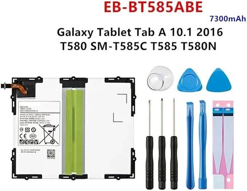 بطارية EB-BT585ABE 7300mAh للكمبيوتر اللوحي Tab A 10.1 2016 T580 SM-T585C T585 T580N مع الأدوات in Kuwait