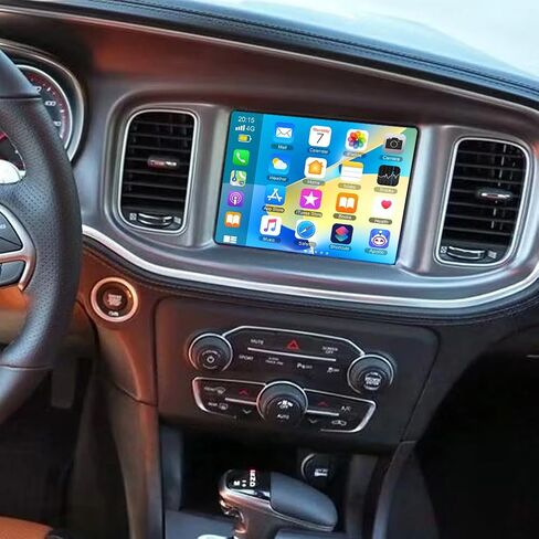 ستيريو سيارة Android 14 لسيارة دودج تشارجر 2011-2014، راديو سيارة مزدوج الدين مقاس 8.4 بوصة مع Carplay وAndroid Auto، راديو ملاحة داخل لوحة القيادة مع وصلة BT Mirror Link WiFi FM وكاميرا احتياطية -2+32G in Kuwait