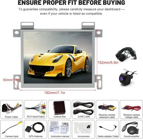 ستيريو سيارة Android 14 لسيارة دودج تشارجر 2011-2014، راديو سيارة مزدوج الدين مقاس 8.4 بوصة مع Carplay وAndroid Auto، راديو ملاحة داخل لوحة القيادة مع وصلة BT Mirror Link WiFi FM وكاميرا احتياطية -2+32G in Kuwait