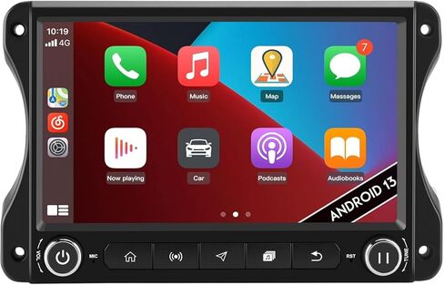 Car Radio Qualcomm for Jeep Wrangler JL & Gladiator JT 2018-2022 [4GB+64GB], 10 inch Touch Screen Android 13 Stereo with Wireless Carplay Android Auto/GPS/AM/FM/5G WiFi/DSP in Kuwait