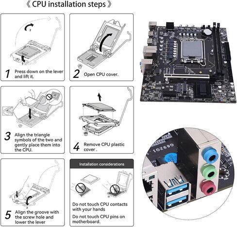 اللوحة الأم XUMIUZIY H610 للألعاب، اللوحة الأم ATX LGA 1700 DDR4 مع فتحة M.2 و3.0 6 جيجا بايت، لمعالجات الجيل الثاني عشر والثالث عشر i3 i5 i7 i9 in Kuwait