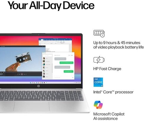 كمبيوتر محمول HP بشاشة لمس 15.6 بوصة FHD، 10-Core Intel i5-1334U (Beat i7-1255U حتى 4.6 جيجا هرتز) 16 جيجا بايت رام 1 تيرابايت SSD، Win 11 WiFi6 Bluetooth5.4 كمبيوتر محمول بكاميرا ويب - كمبيوتر لألعاب الأعمال مع ملحقات GM in Kuwait
