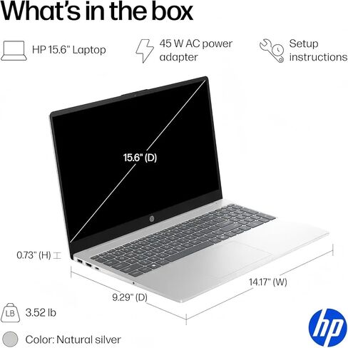 كمبيوتر محمول HP بشاشة لمس 15.6 بوصة FHD، 10-Core Intel i5-1334U (Beat i7-1255U حتى 4.6 جيجا هرتز) 16 جيجا بايت رام 1 تيرابايت SSD، Win 11 WiFi6 Bluetooth5.4 كمبيوتر محمول بكاميرا ويب - كمبيوتر لألعاب الأعمال مع ملحقات GM in Kuwait