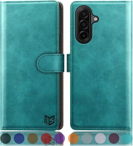 SUANPOT compatible With Samsung Galaxy A17 5G Wallet case with RFID Blocking Credit Card Holder,Flip Book PU Leather Protective Cover Women Men for Samsung A17 Phone case Light Brown in Saudi Arabia