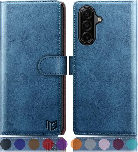SUANPOT compatible With Samsung Galaxy A17 5G Wallet case with RFID Blocking Credit Card Holder,Flip Book PU Leather Protective Cover Women Men for Samsung A17 Phone case Light Brown in Saudi Arabia