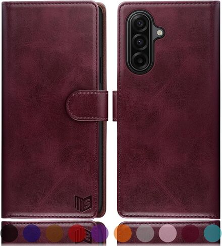 SUANPOT compatible With Samsung Galaxy A17 5G Wallet case with RFID Blocking Credit Card Holder,Flip Book PU Leather Protective Cover Women Men for Samsung A17 Phone case Light Brown in Saudi Arabia