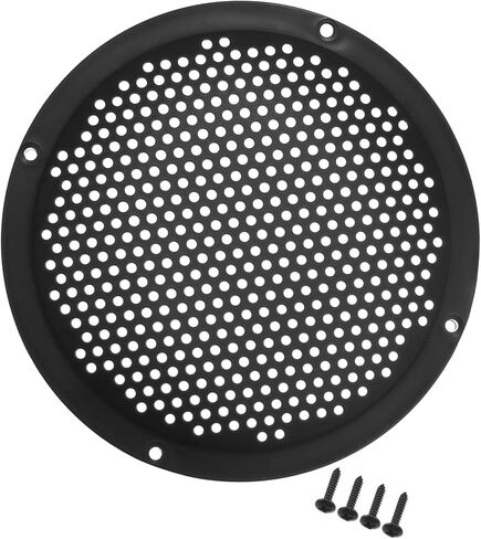 Motoforti Universal 6" Car Speaker Grills Cover Mesh Round 6 Inch Audio Speaker Subwoofer Guard Protector Case with Mounting Screws Iron Black - Pack of 1 Long-lasting in Kuwait