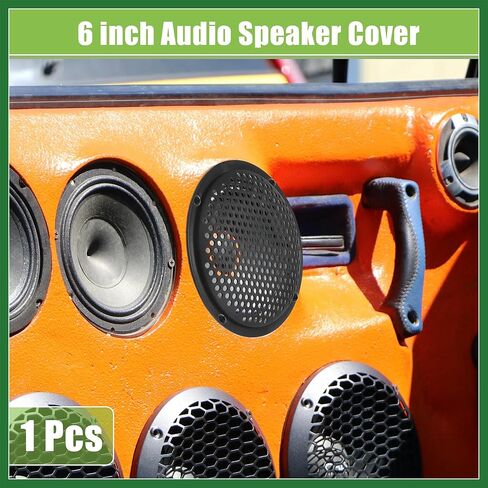 Motoforti Universal 6" Car Speaker Grills Cover Mesh Round 6 Inch Audio Speaker Subwoofer Guard Protector Case with Mounting Screws Iron Black - Pack of 1 Long-lasting in Kuwait