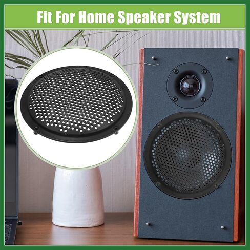 Motoforti Universal 6" Car Speaker Grills Cover Mesh Round 6 Inch Audio Speaker Subwoofer Guard Protector Case with Mounting Screws Iron Black - Pack of 1 Long-lasting in Kuwait