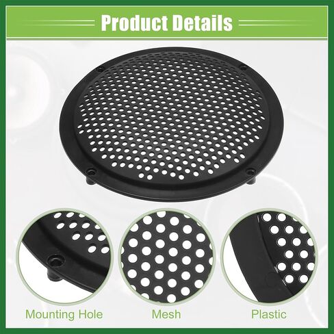 Motoforti Universal 6" Car Speaker Grills Cover Mesh Round 6 Inch Audio Speaker Subwoofer Guard Protector Case with Mounting Screws Iron Black - Pack of 1 Long-lasting in Kuwait