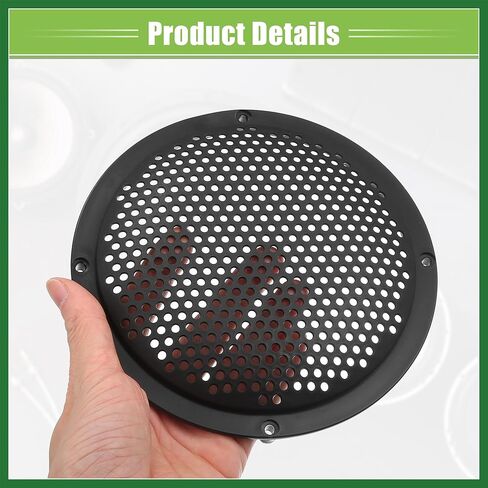 Motoforti Universal 6" Car Speaker Grills Cover Mesh Round 6 Inch Audio Speaker Subwoofer Guard Protector Case with Mounting Screws Iron Black - Pack of 1 Long-lasting in Kuwait