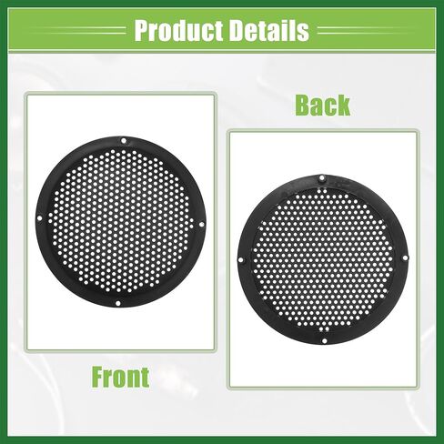 Motoforti Universal 6" Car Speaker Grills Cover Mesh Round 6 Inch Audio Speaker Subwoofer Guard Protector Case with Mounting Screws Iron Black - Pack of 1 Long-lasting in Kuwait