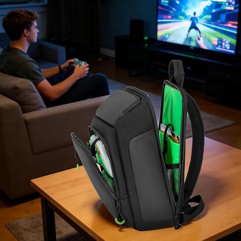 حقيبة حمل للسفر من PGmoon متوافقة مع وحدة تحكم Xbox Series S، وحقيبة كروس مع حزام تثبيت مبطن لوحدة التحكم، وجيوب مختلفة للملحقات (تصميم براءة اختراع) in Kuwait