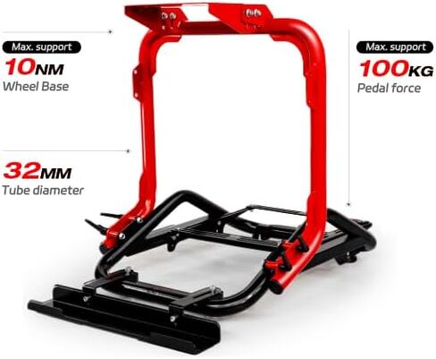 قمرة قيادة سباق Sim قابلة للطي - إطار مقعد ألعاب عالي التحمل متوافق مع Logitech وThrustmaster وFanatec وMOZA وSimagic - تصميم موفر للمساحة للاستخدام المنزلي in Kuwait