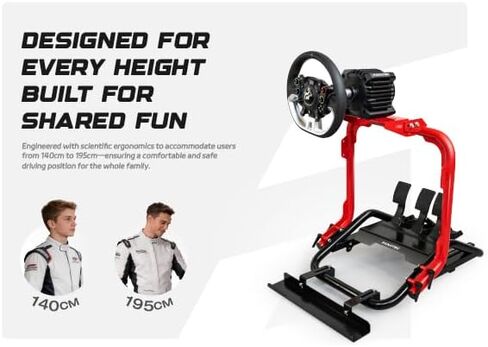 قمرة قيادة سباق Sim قابلة للطي - إطار مقعد ألعاب عالي التحمل متوافق مع Logitech وThrustmaster وFanatec وMOZA وSimagic - تصميم موفر للمساحة للاستخدام المنزلي in Kuwait