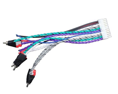 22-pin Power Wire Harness Cable Plug RCA Input Compatible with Alpine KTA-450 Compact Amplifier OFC Auto Repair Wiring Harness in Kuwait