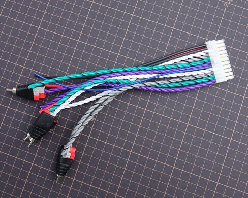 22-pin Power Wire Harness Cable Plug RCA Input Compatible with Alpine KTA-450 Compact Amplifier OFC Auto Repair Wiring Harness in Kuwait