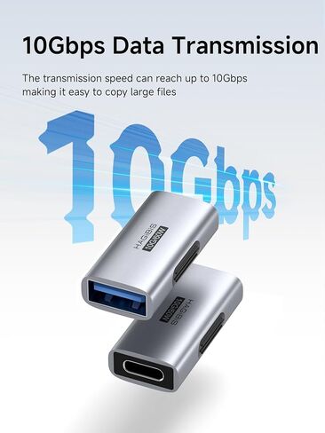 محول USB 3.2، 2 حزمة، USB A أنثى إلى موصل أنثى OTG محول 10 جيجابت في الثانية 60 وات موسع كابل لأجهزة الكمبيوتر المحمولة وشاحن الكمبيوتر ولوحة مفاتيح ماوس السيارة (ZJTN01) in Kuwait