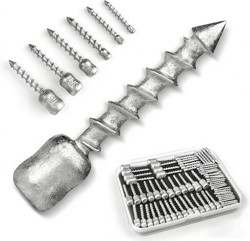 60/80-PCs Hard Alloy Screw Nail Weights, Stamped Insert Bass Fishing Sinkers, Assortment 6 Sizes for Neko Rig/Hover Rig&Wacky Worm Rig in Saudi Arabia