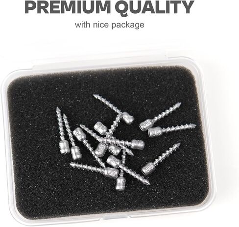 60/80-PCs Hard Alloy Screw Nail Weights, Stamped Insert Bass Fishing Sinkers, Assortment 6 Sizes for Neko Rig/Hover Rig&Wacky Worm Rig in Saudi Arabia