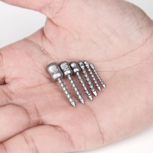 60/80-PCs Hard Alloy Screw Nail Weights, Stamped Insert Bass Fishing Sinkers, Assortment 6 Sizes for Neko Rig/Hover Rig&Wacky Worm Rig in Saudi Arabia