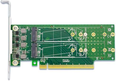 PCIe x16 to 4-Port M.2 NVMe SSD Adapter- Low Profile in Kuwait