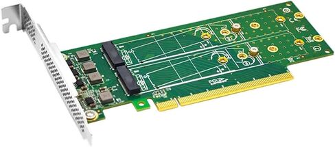 PCIe x16 to 4-Port M.2 NVMe SSD Adapter- Low Profile in Kuwait