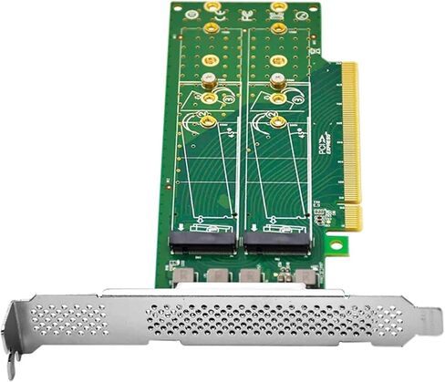 PCIe x16 to 4-Port M.2 NVMe SSD Adapter- Low Profile in Kuwait