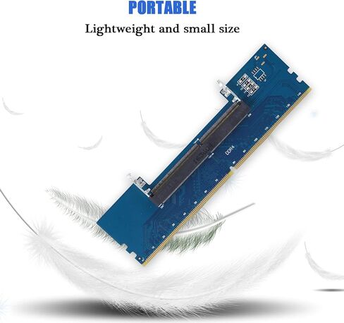 بطاقة محول ذاكرة DDR4 SODIMM إلى DIMM احترافية، محول موصل ذاكرة الوصول العشوائي المحمول مع حماية من التيار الزائد لأجهزة الكمبيوتر المكتبية لترقية ذاكرة الكمبيوتر المحمول in Kuwait