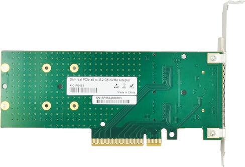 PCIe4.0 x8 to Dual Ports M.2 NVMe SSD Adapter Support 2260/2280/22110 in Kuwait