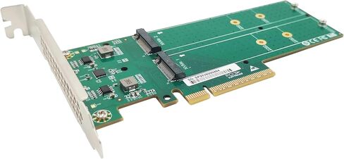 PCIe4.0 x8 to Dual Ports M.2 NVMe SSD Adapter Support 2260/2280/22110 in Kuwait