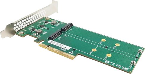 PCIe4.0 x8 to Dual Ports M.2 NVMe SSD Adapter Support 2260/2280/22110 in Kuwait