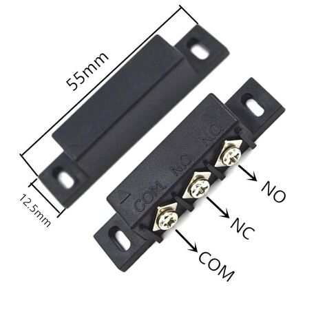 2Pack MC-31B Magnetic Reed Switch Wired Surface Mount Normally Open Closed NC NO Door Contact Sensor Alarm Magnetic Door Switch Black in Kuwait