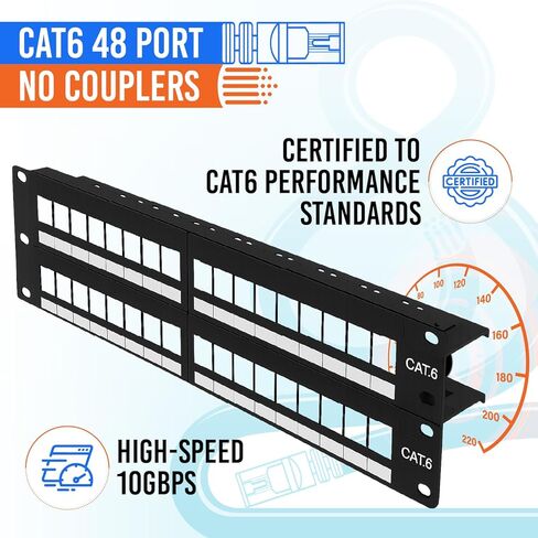 | لوحة التصحيح CAT6 | مضمنة | 48 منفذ (فارغ) in Kuwait