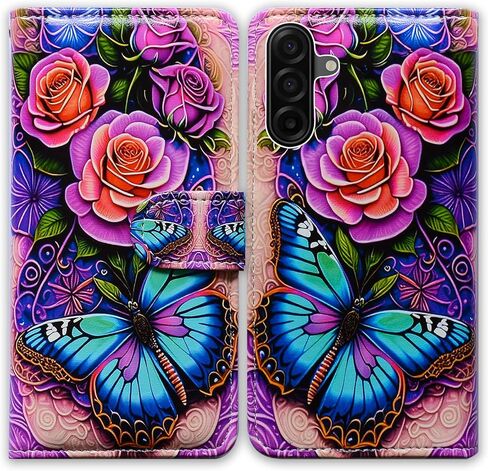 Bcov Case for Galaxy A17 5G,Cute Brown Cat Leather Flip Phone Case Wallet Cover with Card Slot Holder Kickstand Case for Samsung Galaxy A17 5G in Saudi Arabia