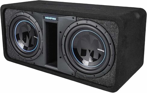 Memphis PRXE12DFT صندوق مضخم صوت مزدوج 12 بوصة LED + حزمة PRX800.1V2 800 واط أحادية أمبير مع مجموعة أسلاك ذات 4 قياسات ووحدة تحكم LED in Kuwait